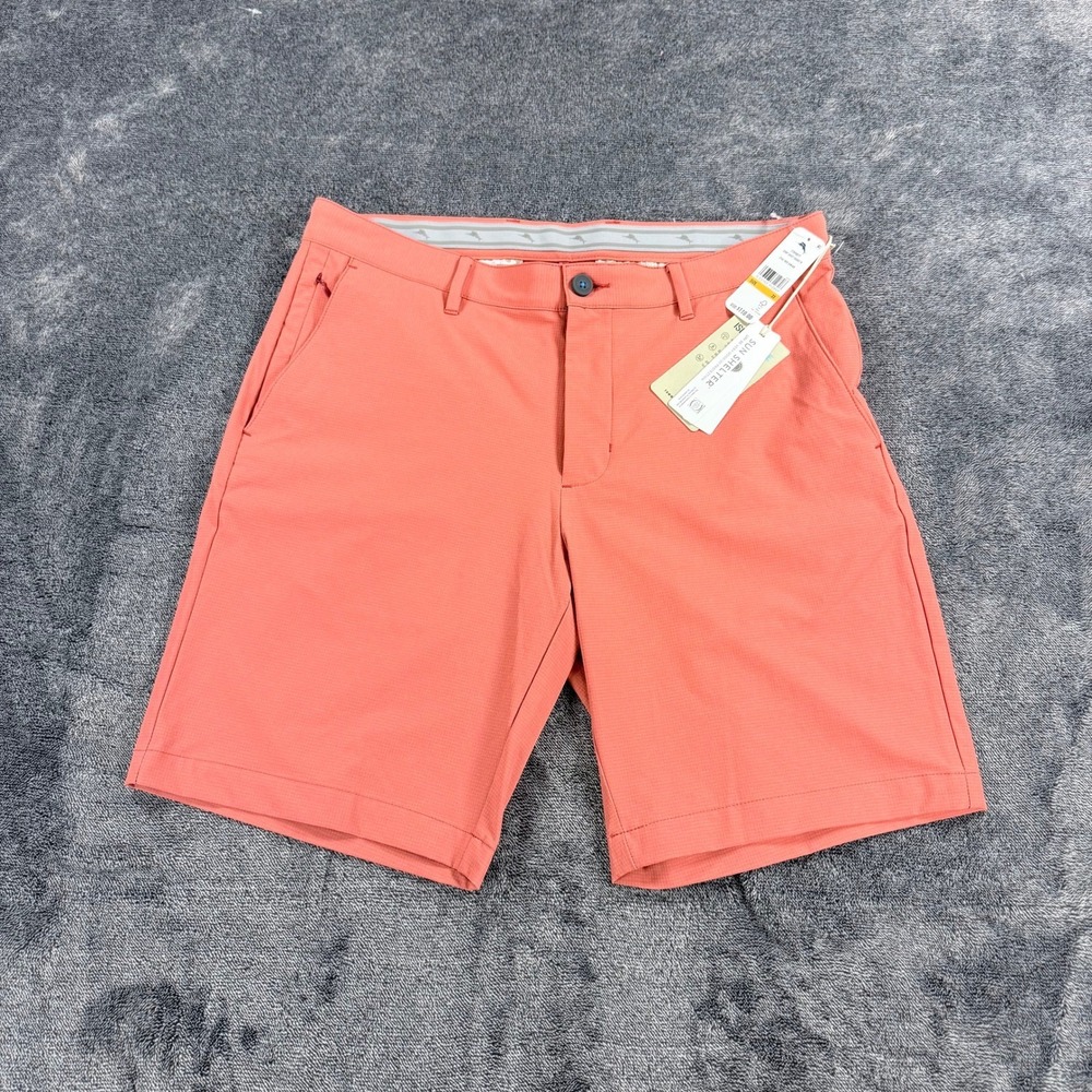 Tommy Bahama Chip Shot Short 9 Mens 33 Red Ginger Golf Performance NWT $110.00